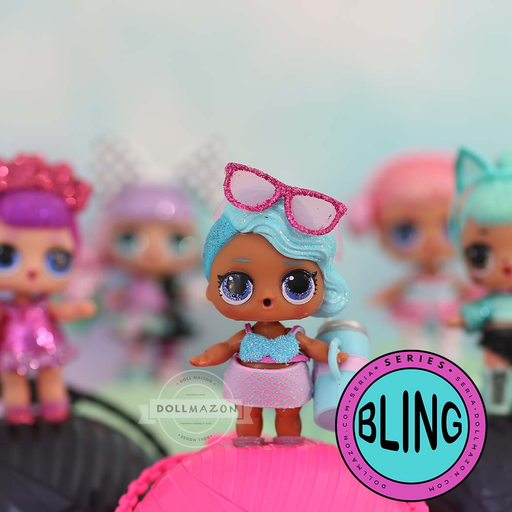 L.O.L. Surprise!  The Bling Series is the second line of L.O.L. Surprise"special  finish" mini-series. This one is based on LOL Dolls(Tots) from Series 2. They are fantastically sparkly. 