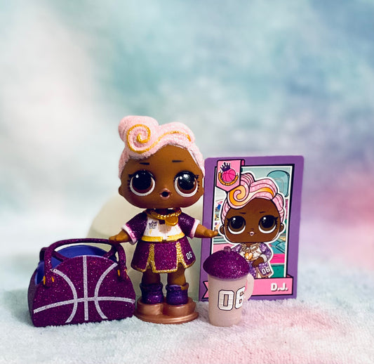 D.J. (AS-608) DJ LOL Surprise All-Star B.B.s Sports Series 6 Sports Sparkly Basketball Series