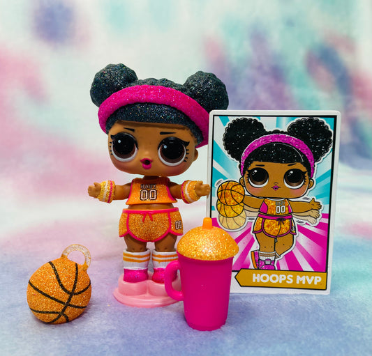 Hoops MVP (AS-601) LOL Surprise All-Star B.B.s Sports Series 6 Sports Sparkly Basketball Series